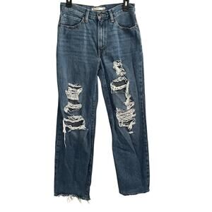 Levi’s 94 Baggy Jeans 27x31 Distressed Ripped High Rise Straight Leg